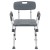 Flash Furniture DC-HY3523L-GRY-GG Hercules 300 Lb. Capacity Gray Bath & Shower Chair with Quick Release Back & Arms addl-11