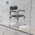 Flash Furniture DC-HY3523L-GRY-GG Hercules 300 Lb. Capacity Gray Bath & Shower Chair with Quick Release Back & Arms addl-1