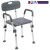 Flash Furniture DC-HY3523L-GRY-GG Hercules 300 Lb. Capacity Gray Bath & Shower Chair with Quick Release Back & Arms addl-7