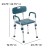 Flash Furniture DC-HY3523L-NV-GG Hercules 300 Lb. Capacity Navy Bath & Shower Chair with Quick Release Back & Arms addl-6