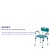 Flash Furniture DC-HY3523L-TL-GG Hercules 300 Lb. Capacity Teal Bath & Shower Chair with Quick Release Back & Arms addl-4