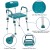 Flash Furniture DC-HY3523L-TL-GG Hercules 300 Lb. Capacity Teal Bath & Shower Chair with Quick Release Back & Arms addl-5
