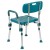 Flash Furniture DC-HY3523L-TL-GG Hercules 300 Lb. Capacity Teal Bath & Shower Chair with Quick Release Back & Arms addl-8