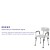 Flash Furniture DC-HY3523L-WH-GG Hercules 300 Lb. Capacity White Bath & Shower Chair with Quick Release Back & Arms addl-4