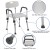 Flash Furniture DC-HY3523L-WH-GG Hercules 300 Lb. Capacity White Bath & Shower Chair with Quick Release Back & Arms addl-5