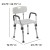 Flash Furniture DC-HY3523L-WH-GG Hercules 300 Lb. Capacity White Bath & Shower Chair with Quick Release Back & Arms addl-6
