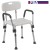 Flash Furniture DC-HY3523L-WH-GG Hercules 300 Lb. Capacity White Bath & Shower Chair with Quick Release Back & Arms addl-7