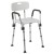 Flash Furniture DC-HY3523L-WH-GG Hercules 300 Lb. Capacity White Bath & Shower Chair with Quick Release Back & Arms addl-9