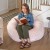 Flash Furniture DG-BEAN-LARGE-FUR-BLS-GG Oversized Blush Furry Refillable Bean Bag Chair for All Ages addl-2
