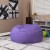 Flash Furniture DG-BEAN-LARGE-SOLID-PUR-GG Oversized Solid Purple Refillable Bean Bag Chair for All Ages addl-1