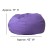 Flash Furniture DG-BEAN-LARGE-SOLID-PUR-GG Oversized Solid Purple Refillable Bean Bag Chair for All Ages addl-5