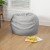 Flash Furniture DG-BEAN-SMALL-SHERPA-GY-GG Small Gray Faux Sherpa Refillable Bean Bag Chair for Kids and Teens addl-1