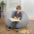 Flash Furniture DG-BEAN-SMALL-SHERPA-GY-GG Small Gray Faux Sherpa Refillable Bean Bag Chair for Kids and Teens addl-2