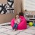 Flash Furniture DG-BEAN-SMALL-SOLID-HTPK-GG Small Solid Hot Pink Refillable Bean Bag Chair for Kids and Teens addl-2