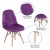 Flash Furniture DL-15-GG Calvin Shaggy Dog Purple Accent Chair addl-4
