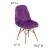 Flash Furniture DL-15-GG Calvin Shaggy Dog Purple Accent Chair addl-5