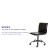Flash Furniture DS-512B-BK-BK-GG Low Back Designer Armless Black Ribbed Swivel Task Office Chair with Black Frame and Base addl-4