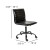 Flash Furniture DS-512B-BK-BK-GG Low Back Designer Armless Black Ribbed Swivel Task Office Chair with Black Frame and Base addl-6