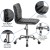 Flash Furniture DS-512B-BK-GG Low Back Designer Armless Black Ribbed Swivel Task Office Chair addl-5