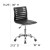 Flash Furniture DS-512B-BK-GG Low Back Designer Armless Black Ribbed Swivel Task Office Chair addl-6