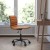 Flash Furniture DS-512B-BR-BK-GG Low Back Designer Armless Brown Ribbed Swivel Task Office Chair with Black Frame and Base addl-1