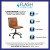 Flash Furniture DS-512B-BR-BK-GG Low Back Designer Armless Brown Ribbed Swivel Task Office Chair with Black Frame and Base addl-3