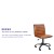 Flash Furniture DS-512B-BR-BK-GG Low Back Designer Armless Brown Ribbed Swivel Task Office Chair with Black Frame and Base addl-4
