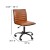 Flash Furniture DS-512B-BR-BK-GG Low Back Designer Armless Brown Ribbed Swivel Task Office Chair with Black Frame and Base addl-6