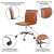 Flash Furniture DS-512B-BR-GG Low Back Designer Armless Brown Ribbed Swivel Task Office Chair addl-5