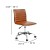 Flash Furniture DS-512B-BR-GG Low Back Designer Armless Brown Ribbed Swivel Task Office Chair addl-6
