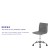 Flash Furniture DS-512B-LTGY-GG Low Back Designer Armless Light Gray Ribbed Swivel Task Office Chair addl-4