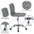 Flash Furniture DS-512B-LTGY-GG Low Back Designer Armless Light Gray Ribbed Swivel Task Office Chair addl-5