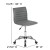 Flash Furniture DS-512B-LTGY-GG Low Back Designer Armless Light Gray Ribbed Swivel Task Office Chair addl-6