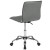 Flash Furniture DS-512B-LTGY-GG Low Back Designer Armless Light Gray Ribbed Swivel Task Office Chair addl-7