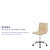 Flash Furniture DS-512B-TAN-GG Low Back Designer Armless Tan Ribbed Swivel Task Office Chair addl-4