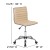 Flash Furniture DS-512B-TAN-GG Low Back Designer Armless Tan Ribbed Swivel Task Office Chair addl-6