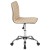 Flash Furniture DS-512B-TAN-GG Low Back Designer Armless Tan Ribbed Swivel Task Office Chair addl-9