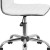 Flash Furniture DS-512B-WH-GG Low Back Designer Armless White Ribbed Swivel Task Office Chair addl-11