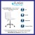 Flash Furniture DS-512B-WH-GG Low Back Designer Armless White Ribbed Swivel Task Office Chair addl-3