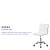 Flash Furniture DS-512B-WH-GG Low Back Designer Armless White Ribbed Swivel Task Office Chair addl-4
