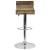 Flash Furniture DS-712-GG Contemporary Wicker Adjustable Height Barstool with Waterfall Seat and Chrome Base addl-5