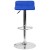 Flash Furniture DS-801B-BL-GG Contemporary Blue Vinyl Adjustable Height Barstool with Quilted Wave Seat and Chrome Base addl-5