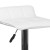 Flash Furniture DS-801B-WH-GG Contemporary White Vinyl Adjustable Height Barstool with Quilted Wave Seat and Chrome Base addl-10