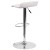 Flash Furniture DS-801B-WH-GG Contemporary White Vinyl Adjustable Height Barstool with Quilted Wave Seat and Chrome Base addl-6