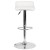 Flash Furniture DS-801B-WH-GG Contemporary White Vinyl Adjustable Height Barstool with Quilted Wave Seat and Chrome Base addl-9