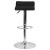 Flash Furniture DS-801-CONT-BK-GG Contemporary Black Vinyl Adjustable Height Barstool with Solid Wave Seat and Chrome Base addl-9