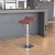 Flash Furniture DS-801-CONT-BURG-GG Contemporary Burgundy Vinyl Adjustable Height Barstool with Solid Wave Seat and Chrome Base addl-1
