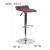 Flash Furniture DS-801-CONT-BURG-GG Contemporary Burgundy Vinyl Adjustable Height Barstool with Solid Wave Seat and Chrome Base addl-4