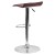 Flash Furniture DS-801-CONT-BURG-GG Contemporary Burgundy Vinyl Adjustable Height Barstool with Solid Wave Seat and Chrome Base addl-5