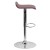 Flash Furniture DS-801-CONT-BURG-GG Contemporary Burgundy Vinyl Adjustable Height Barstool with Solid Wave Seat and Chrome Base addl-7
